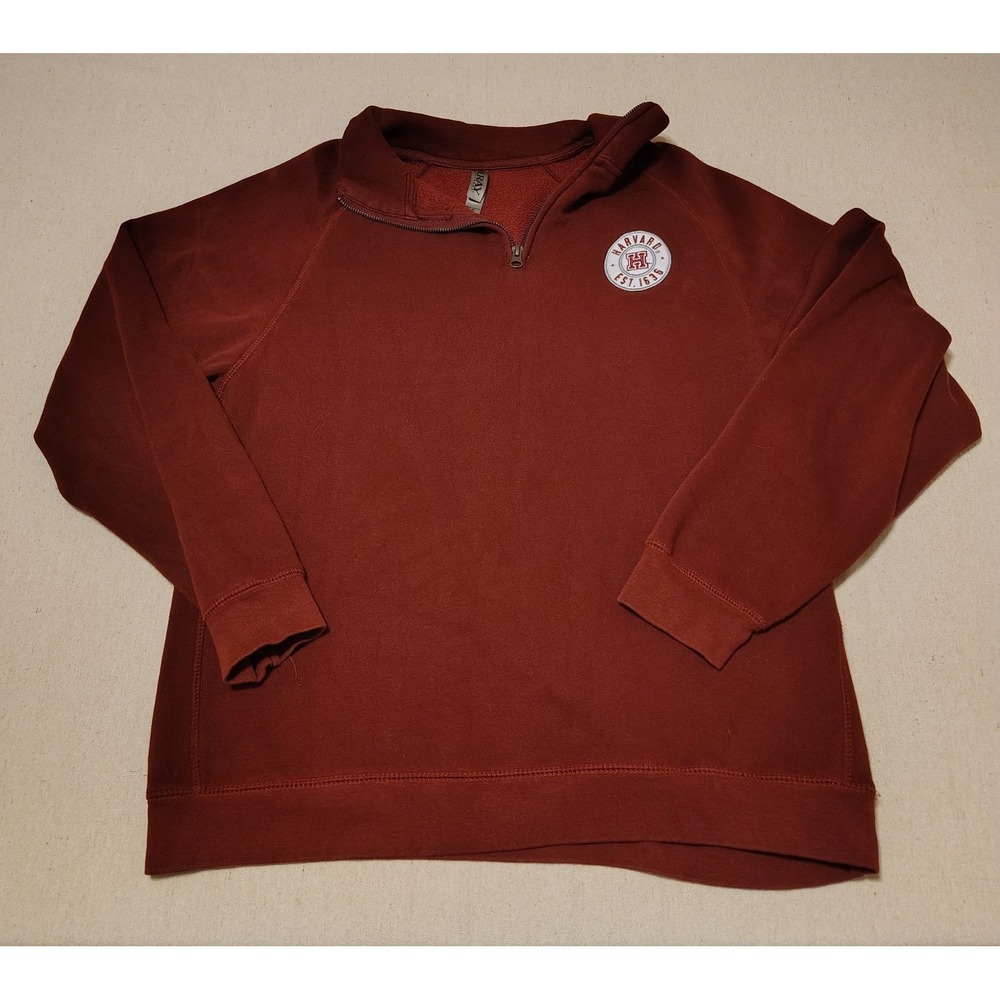 Ouray Sportswear Harvard University Crimson Quarter Zip Sweatshirt Mens Small
